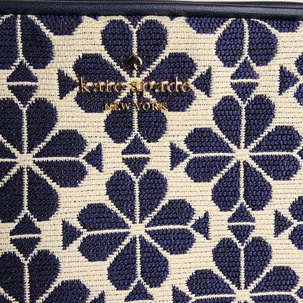 Kate Spade Crossbody Signature Purse Mini Camera Bag Navy Blue Spade Flower NEW
